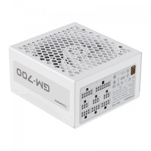 Блок живлення GAMEMAX GM-700 Modular 700W White купити з перевіркою сумісності: огляд, характеристики, ціна у Києві, Львові, Вінниці, Хмельницькому, Івано-Франківську, Україні | інтернет-магазин TELEMART.UA фото