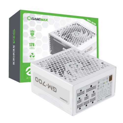 Блок живлення GAMEMAX GM-700 Modular 700W White купити з перевіркою сумісності: огляд, характеристики, ціна у Києві, Львові, Вінниці, Хмельницькому, Івано-Франківську, Україні | інтернет-магазин TELEMART.UA фото