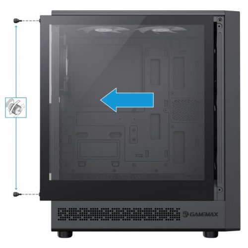 Купить Корпус GAMEMAX Storm 2 A Tempered Glass без БП Black с проверкой совместимости: обзор, характеристики, цена в Киеве, Днепре, Одессе, Харькове, Украине | интернет-магазин TELEMART.UA фото