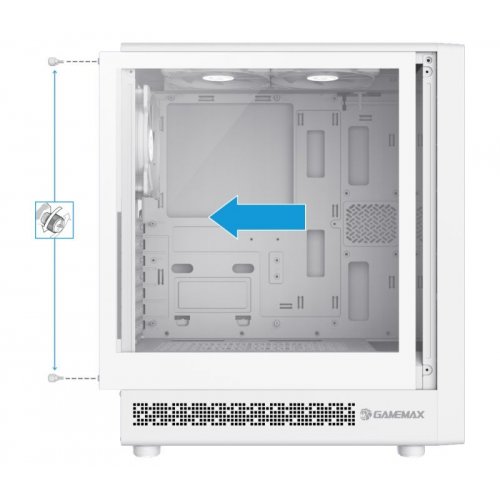 Корпус GAMEMAX Storm 2 A Tempered Glass без БЖ White купити з перевіркою сумісності: огляд, характеристики, ціна у Києві, Львові, Вінниці, Хмельницькому, Івано-Франківську, Україні | інтернет-магазин TELEMART.UA фото