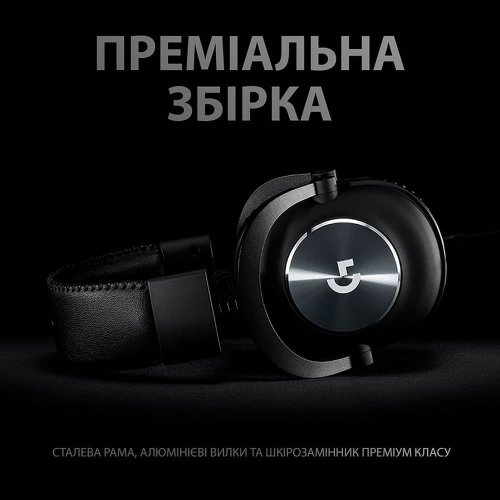Наушники Logitech PRO X Gaming with Stand (991-000358) Black купить в Украине: Киев, Днепр, Харьков, Одесса  | Низкая цена, отзывы, характеристики от TELEMART фото