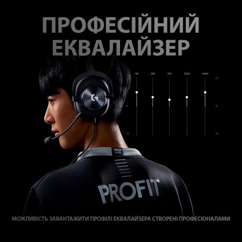 Купить Наушники Logitech PRO X Gaming with Stand (991-000358) Black - цена в Харькове, Киеве, Днепре, Одессе
в интернет-магазине Telemart фото