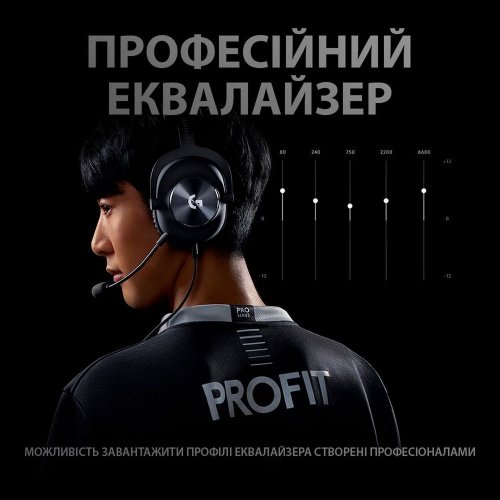 Купить Наушники Logitech PRO X Gaming with Stand (991-000358) Black - цена в Харькове, Киеве, Днепре, Одессе
в интернет-магазине Telemart фото