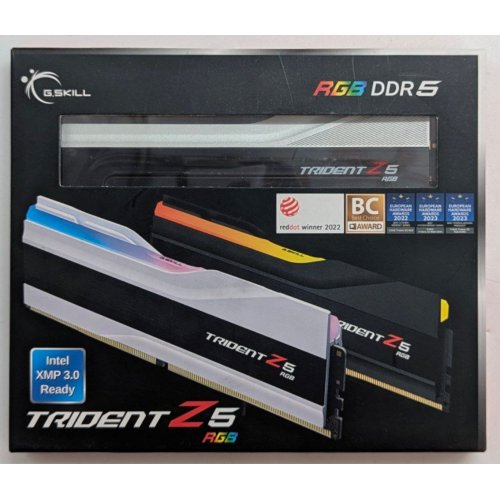 Купить Озу G.Skill DDR5 32GB (2x16GB) 6000Mhz Trident Z5 RGB Silver (F5-6000J3040F16GX2-TZ5RS) (Восстановлено продавцом, 766459) с проверкой совместимости: обзор, характеристики, цена в Киеве, Днепре, Одессе, Харькове, Украине | интернет-магазин TELEMART.UA фото