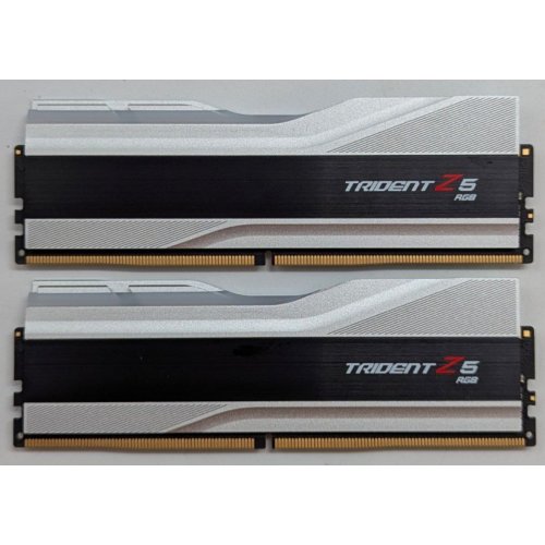 Купить Озу G.Skill DDR5 32GB (2x16GB) 6000Mhz Trident Z5 RGB Silver (F5-6000J3040F16GX2-TZ5RS) (Восстановлено продавцом, 766459) с проверкой совместимости: обзор, характеристики, цена в Киеве, Днепре, Одессе, Харькове, Украине | интернет-магазин TELEMART.UA фото