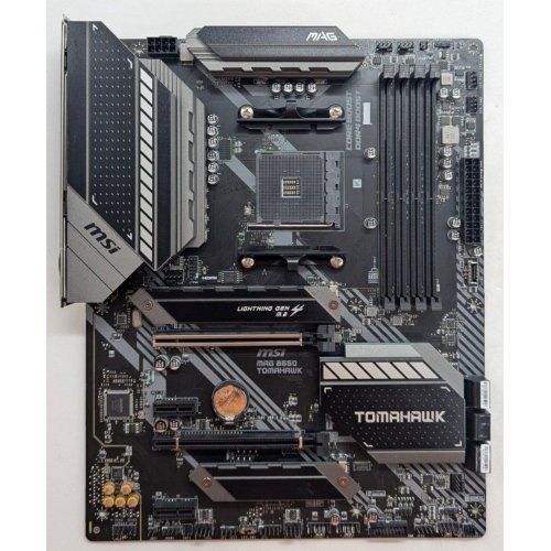 Материнська плата MSI MAG B550 TOMAHAWK (sAM4, AMD B550) (Відновлено продавцем, 766563) купити з перевіркою сумісності: огляд, характеристики, ціна у Києві, Львові, Вінниці, Хмельницькому, Івано-Франківську, Україні | інтернет-магазин TELEMART.UA фото