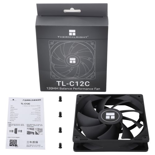 Купить Кулер для корпуса Thermalright TL-C12C Black с проверкой совместимости: обзор, характеристики, цена в Киеве, Днепре, Одессе, Харькове, Украине | интернет-магазин TELEMART.UA фото