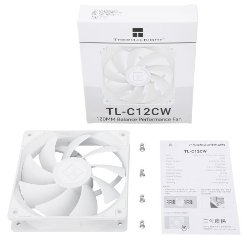 Купить Кулер для корпуса Thermalright TL-C12C White с проверкой совместимости: обзор, характеристики, цена в Киеве, Днепре, Одессе, Харькове, Украине | интернет-магазин TELEMART.UA фото