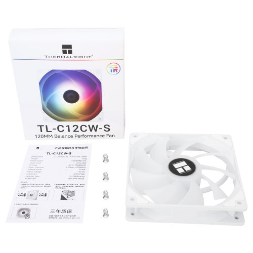 Купить Кулер для корпуса Thermalright TL-C12C-S White с проверкой совместимости: обзор, характеристики, цена в Киеве, Днепре, Одессе, Харькове, Украине | интернет-магазин TELEMART.UA фото