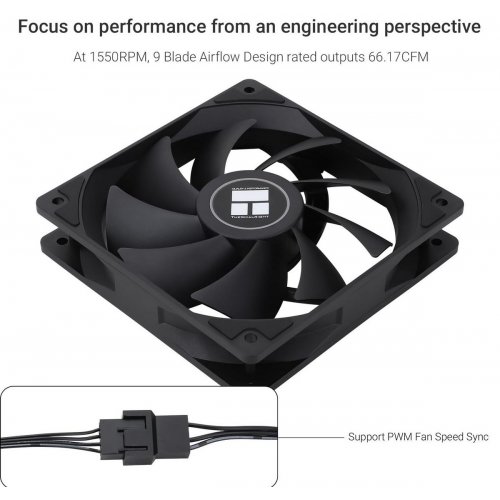 Набор кулеров для корпуса Thermalright TL-C12C 5 in 1 Black купити з перевіркою сумісності: огляд, характеристики, ціна у Києві, Львові, Вінниці, Хмельницькому, Івано-Франківську, Україні | інтернет-магазин TELEMART.UA фото