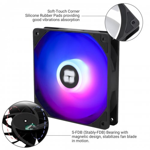 Купить Набор кулеров для корпуса Thermalright TL-C12C-S 5 in 1 Black с проверкой совместимости: обзор, характеристики, цена в Киеве, Днепре, Одессе, Харькове, Украине | интернет-магазин TELEMART.UA фото
