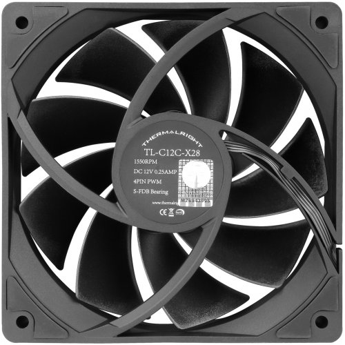 Купить Кулер для корпуса Thermalright TL-C12C-X28 Black с проверкой совместимости: обзор, характеристики, цена в Киеве, Днепре, Одессе, Харькове, Украине | интернет-магазин TELEMART.UA фото