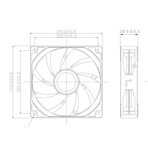 Кулер для корпуса Thermalright TL-C12C-X28-S Black купити з перевіркою сумісності: огляд, характеристики, ціна у Києві, Львові, Вінниці, Хмельницькому, Івано-Франківську, Україні | інтернет-магазин TELEMART.UA фото