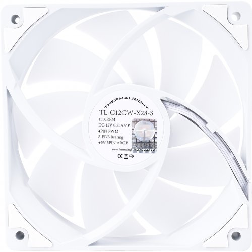 Купить Кулер для корпуса Thermalright TL-C12C-X28-S White с проверкой совместимости: обзор, характеристики, цена в Киеве, Днепре, Одессе, Харькове, Украине | интернет-магазин TELEMART.UA фото