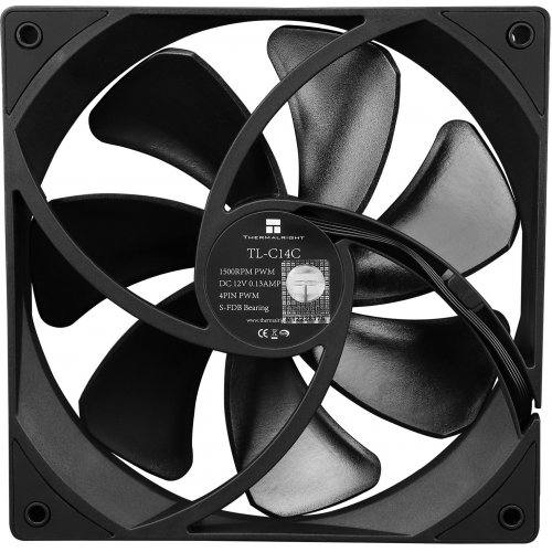 Купить Кулер для корпуса Thermalright TL-C14C Black с проверкой совместимости: обзор, характеристики, цена в Киеве, Днепре, Одессе, Харькове, Украине | интернет-магазин TELEMART.UA фото