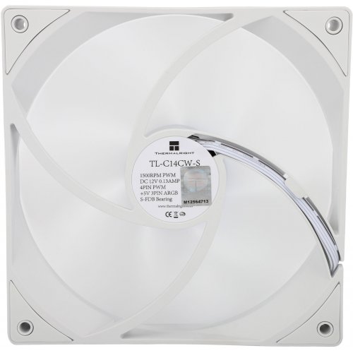 Кулер для корпуса Thermalright TL-C14C-S White купити з перевіркою сумісності: огляд, характеристики, ціна у Києві, Львові, Вінниці, Хмельницькому, Івано-Франківську, Україні | інтернет-магазин TELEMART.UA фото