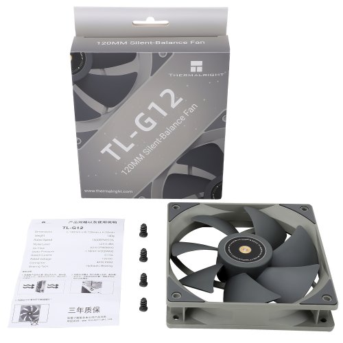 Кулер для корпуса Thermalright TL-G12 Grey купити з перевіркою сумісності: огляд, характеристики, ціна у Києві, Львові, Вінниці, Хмельницькому, Івано-Франківську, Україні | інтернет-магазин TELEMART.UA фото