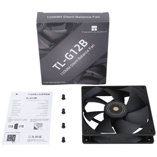 Кулер для корпуса Thermalright TL-G12 Black купити з перевіркою сумісності: огляд, характеристики, ціна у Києві, Львові, Вінниці, Хмельницькому, Івано-Франківську, Україні | інтернет-магазин TELEMART.UA фото