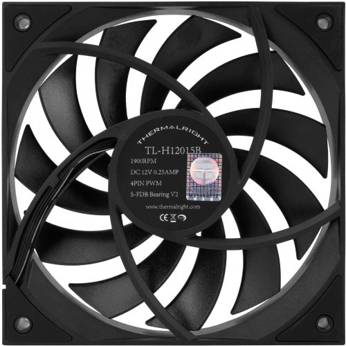 Кулер для корпуса Thermalright TL-H12015 Black купити з перевіркою сумісності: огляд, характеристики, ціна у Києві, Львові, Вінниці, Хмельницькому, Івано-Франківську, Україні | інтернет-магазин TELEMART.UA фото