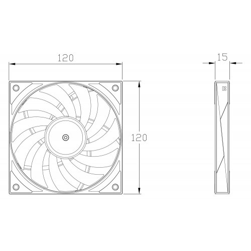 Кулер для корпуса Thermalright TL-H12015-S Black купити з перевіркою сумісності: огляд, характеристики, ціна у Києві, Львові, Вінниці, Хмельницькому, Івано-Франківську, Україні | інтернет-магазин TELEMART.UA фото