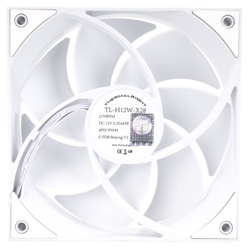 Кулер для корпуса Thermalright TL-H12-X28 White купити з перевіркою сумісності: огляд, характеристики, ціна у Києві, Львові, Вінниці, Хмельницькому, Івано-Франківську, Україні | інтернет-магазин TELEMART.UA фото