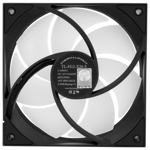 Купить Кулер для корпуса Thermalright TL-H12-X28-S Black с проверкой совместимости: обзор, характеристики, цена в Киеве, Днепре, Одессе, Харькове, Украине | интернет-магазин TELEMART.UA фото