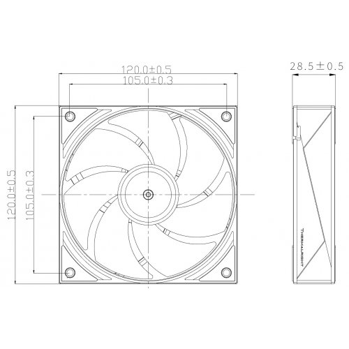 Купить Кулер для корпуса Thermalright TL-H12-X28-S Black с проверкой совместимости: обзор, характеристики, цена в Киеве, Днепре, Одессе, Харькове, Украине | интернет-магазин TELEMART.UA фото