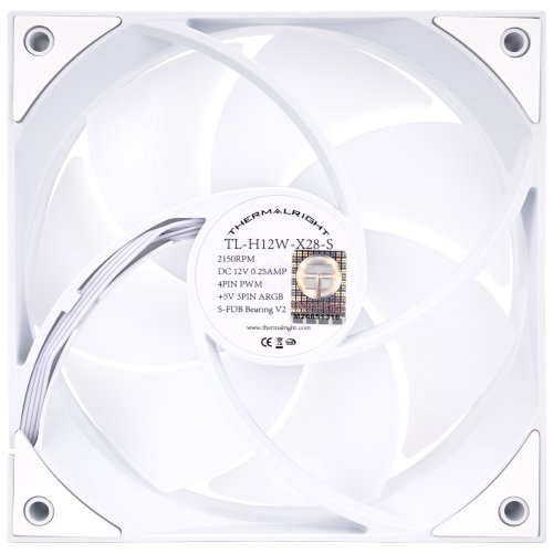 Купить Кулер для корпуса Thermalright TL-H12-X28-S White с проверкой совместимости: обзор, характеристики, цена в Киеве, Днепре, Одессе, Харькове, Украине | интернет-магазин TELEMART.UA фото