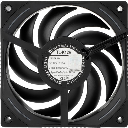 Кулер для корпуса Thermalright TL-K12R Black купити з перевіркою сумісності: огляд, характеристики, ціна у Києві, Львові, Вінниці, Хмельницькому, Івано-Франківську, Україні | інтернет-магазин TELEMART.UA фото