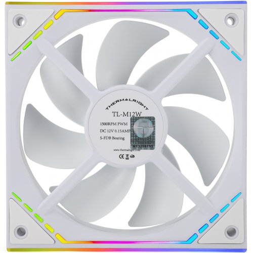 Кулер для корпуса Thermalright TL-M12 White купити з перевіркою сумісності: огляд, характеристики, ціна у Києві, Львові, Вінниці, Хмельницькому, Івано-Франківську, Україні | інтернет-магазин TELEMART.UA фото