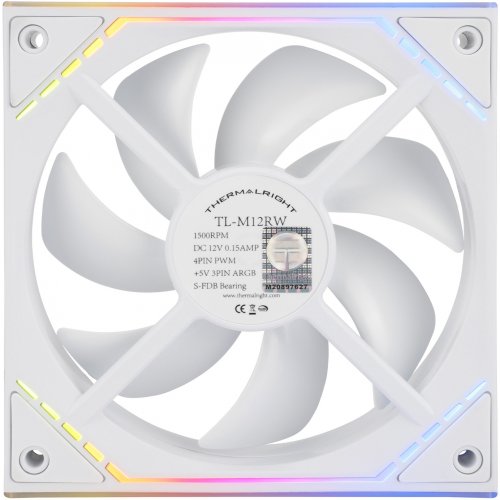 Купить Кулер для корпуса Thermalright TL-M12R White с проверкой совместимости: обзор, характеристики, цена в Киеве, Днепре, Одессе, Харькове, Украине | интернет-магазин TELEMART.UA фото
