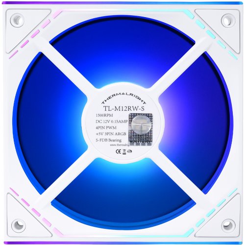 Купить Кулер для корпуса Thermalright TL-M12R-S White с проверкой совместимости: обзор, характеристики, цена в Киеве, Днепре, Одессе, Харькове, Украине | интернет-магазин TELEMART.UA фото