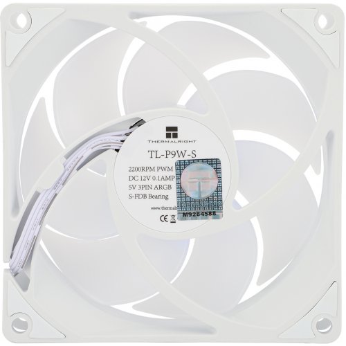 Кулер для корпуса Thermalright TL-P9-S White купити з перевіркою сумісності: огляд, характеристики, ціна у Києві, Львові, Вінниці, Хмельницькому, Івано-Франківську, Україні | інтернет-магазин TELEMART.UA фото