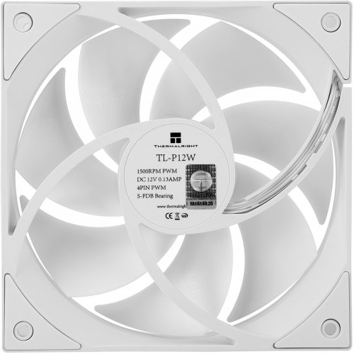 Кулер для корпуса Thermalright TL-P12 White купити з перевіркою сумісності: огляд, характеристики, ціна у Києві, Львові, Вінниці, Хмельницькому, Івано-Франківську, Україні | інтернет-магазин TELEMART.UA фото