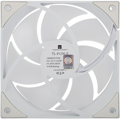 Купить Кулер для корпуса Thermalright TL-P12-S White с проверкой совместимости: обзор, характеристики, цена в Киеве, Днепре, Одессе, Харькове, Украине | интернет-магазин TELEMART.UA фото