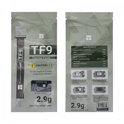 Купити Термопаста Thermalright TF9 2.9g - ціна в Києві, Львові, Вінниці, Хмельницькому, Франківську, Україні | інтернет-магазин TELEMART.UA фото
