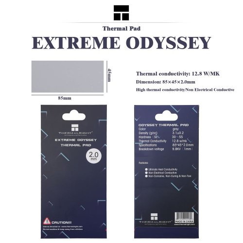 Купити Термопрокладка Thermalright Thermal Pad Extreme Odyssey 85x45x2mm - ціна в Києві, Львові, Вінниці, Хмельницькому, Франківську, Україні | інтернет-магазин TELEMART.UA фото