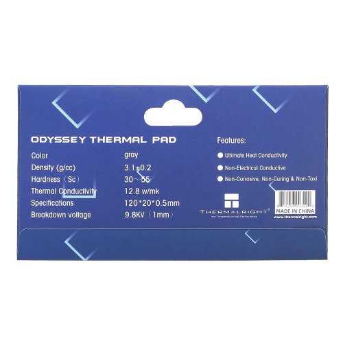 Купить Термопрокладка Thermalright Thermal Pad Extreme Odyssey 120x20x0.5mm - цена в Харькове, Киеве, Днепре, Одессе
в интернет-магазине Telemart фото