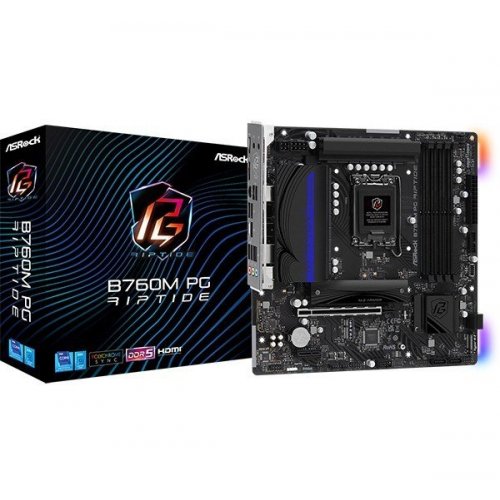 Материнська плата AsRock B760M PG Riptide (s1700, Intel B760) (Відновлено продавцем, 766742) купити з перевіркою сумісності: огляд, характеристики, ціна у Києві, Львові, Вінниці, Хмельницькому, Івано-Франківську, Україні | інтернет-магазин TELEMART.UA фото
