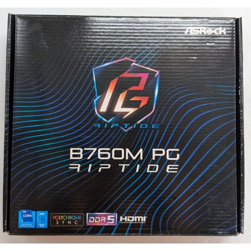 Материнська плата AsRock B760M PG Riptide (s1700, Intel B760) (Відновлено продавцем, 766742) купити з перевіркою сумісності: огляд, характеристики, ціна у Києві, Львові, Вінниці, Хмельницькому, Івано-Франківську, Україні | інтернет-магазин TELEMART.UA фото