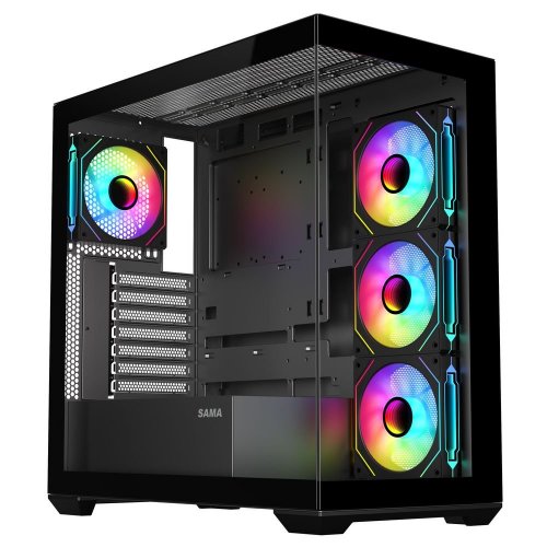 Купить Уценка корпус SAMA SV-01 без БП Black (Следы установки, 766776) с проверкой совместимости: обзор, характеристики, цена в Киеве, Днепре, Одессе, Харькове, Украине | интернет-магазин TELEMART.UA фото