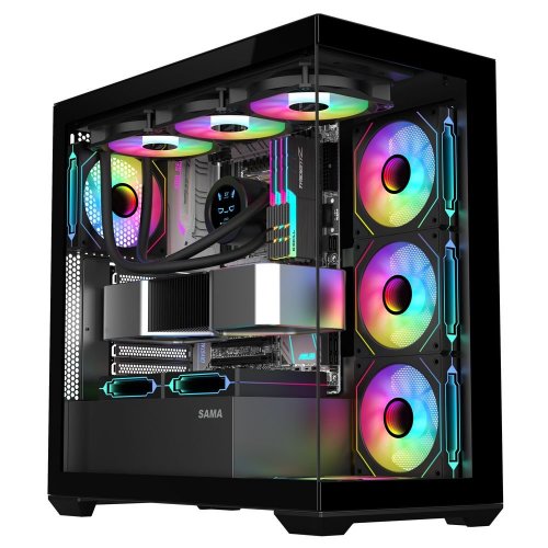 Купить Уценка корпус SAMA SV-01 без БП Black (Следы установки, 766776) с проверкой совместимости: обзор, характеристики, цена в Киеве, Днепре, Одессе, Харькове, Украине | интернет-магазин TELEMART.UA фото