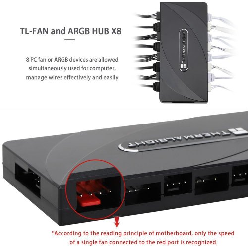 Купити Контролер Thermalright FAN & ARGB HUB X8 - ціна в Києві, Львові, Вінниці, Хмельницькому, Франківську, Україні | інтернет-магазин TELEMART.UA фото