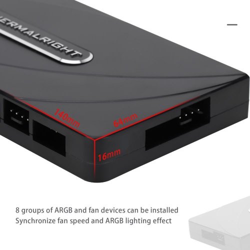 Купити Контролер Thermalright FAN & ARGB HUB X8 - ціна в Києві, Львові, Вінниці, Хмельницькому, Франківську, Україні | інтернет-магазин TELEMART.UA фото