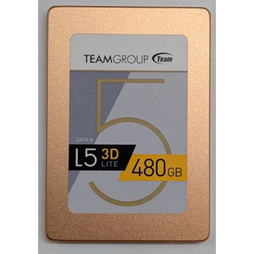 Купить Ssd-диск Team L5 Lite 3D NAND TLC 480GB 2.5" (T253TD480G3C101) (Восстановлено продавцом, 766923) с проверкой совместимости: обзор, характеристики, цена в Киеве, Днепре, Одессе, Харькове, Украине | интернет-магазин TELEMART.UA фото