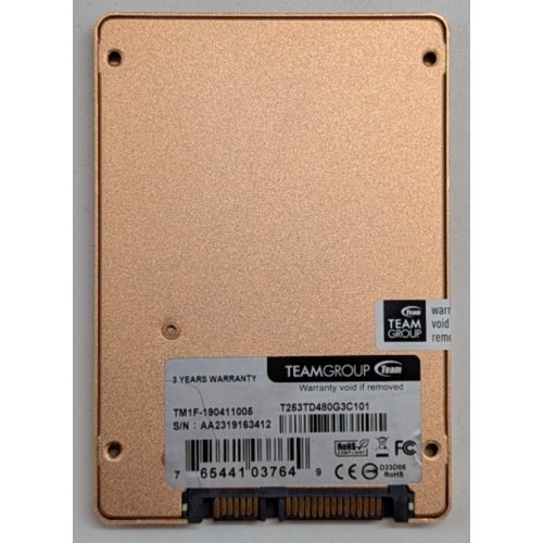 Купить Ssd-диск Team L5 Lite 3D NAND TLC 480GB 2.5" (T253TD480G3C101) (Восстановлено продавцом, 766923) с проверкой совместимости: обзор, характеристики, цена в Киеве, Днепре, Одессе, Харькове, Украине | интернет-магазин TELEMART.UA фото