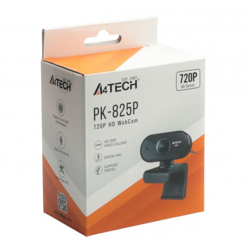 Купити Веб-камера A4Tech PK-825P (PK-825P) Black - ціна в Києві, Львові, Вінниці, Хмельницькому, Франківську, Україні | інтернет-магазин TELEMART.UA фото