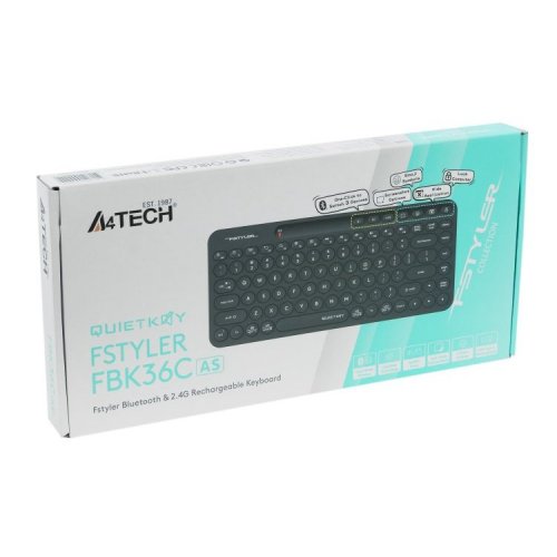 Клавиатура A4Tech FBK36C AS Black купить в Украине: Киев, Днепр, Харьков, Одесса  | Низкая цена, отзывы, характеристики от TELEMART фото