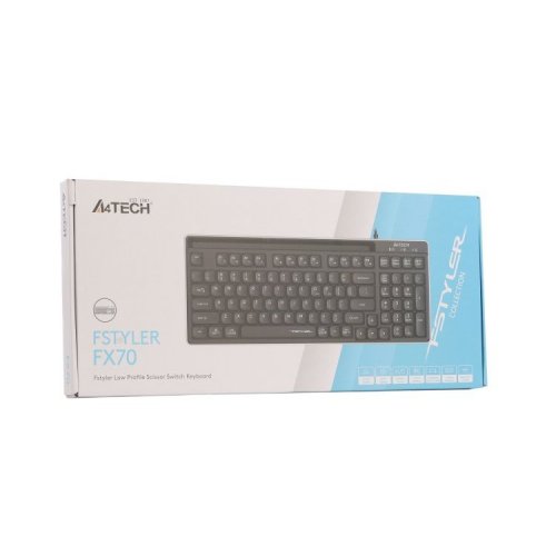 Клавіатура A4Tech FX70 Black купити в Україні: Київ, Львів, Хмельницький, Тернопіль, Івано-Франківськ | Низька ціна, відгуки, характеристики від TELEMART фото
