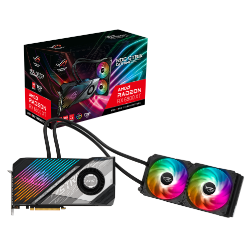 Відеокарта Asus ROG Radeon RX 6900 XT STRIX LC 16384MB (ROG-STRIX-LC-RX6900XT-T16G-GAMING) (Відновлено продавцем, 766979) купити з перевіркою сумісності: огляд, характеристики, ціна у Києві, Львові, Вінниці, Хмельницькому, Івано-Франківську, Україні | інтернет-магазин TELEMART.UA фото